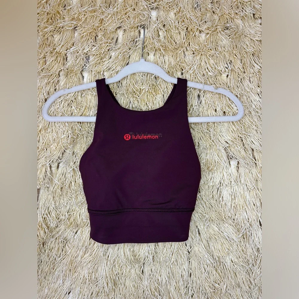 SOLDLululemonRARE NWOTđEnergy Bra High-Neck Longlineâ¨Lunar New Year Cassisâ¨sz 4 - Picture 8 of 16